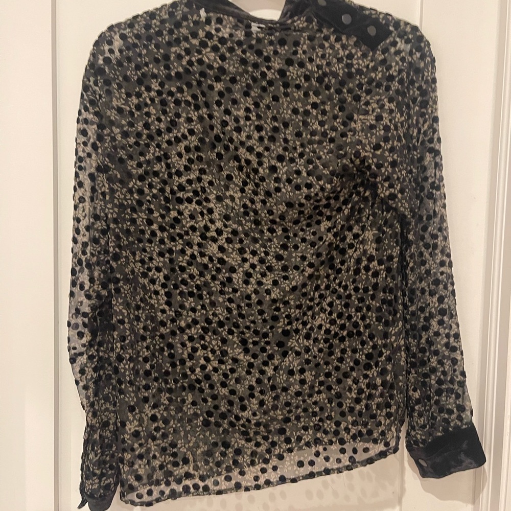 The Kooples Sheer Velvet Top
